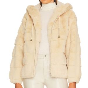 Faux Fur Jacket - Revolve HEARTLOOM Mercury Jacket in Oat